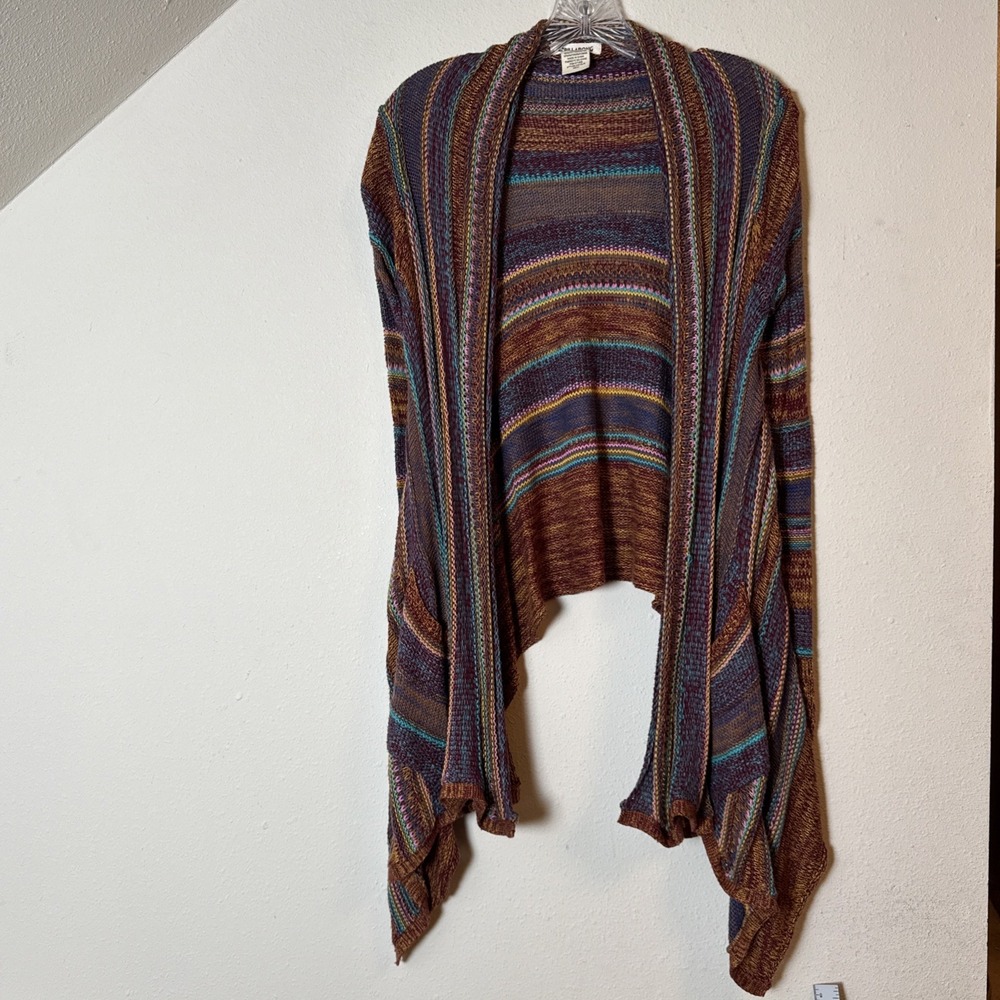 Billabong Listen Up Cardigan Sweater Women's XS Boho Multicolor Open Knit